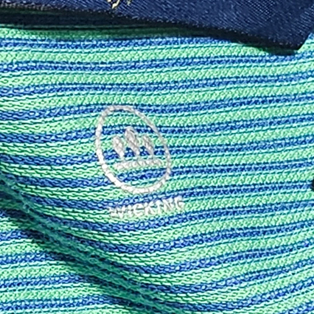 Ralph Lauren Polo Shirt Mens XL Green Blue Striped Short Sleeve Classic Fit Logo